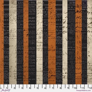 Haunted Stripe - Multi Frightful Tim Holtz Eclectic Elements - "canvas" 100% cotton - CCTH008.MULTI discontinued (by half yard increments)