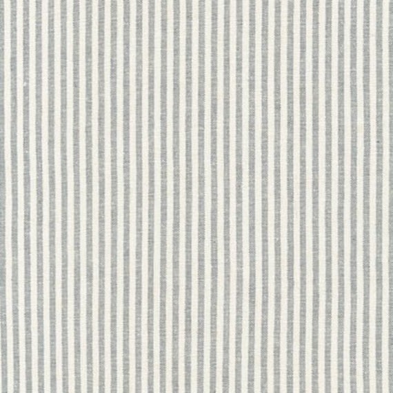Essex Yarn Dyed: Thin Stripe in Steel Essex Yarn Dyed: Thin Stripe in Steel