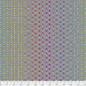 INK Hexy Rainbow Tula Pink Linework FreeSpirit PWTP151-ink