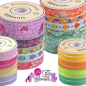 Tiny Beasts Animal Collection Tula Pink from Renaissance Ribbons - by the yard - choose individual ribbons