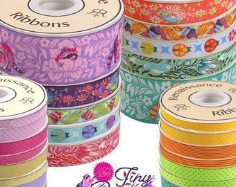 Tiny Beasts Animal Collection Tula Pink from Renaissance Ribbons - by the yard - choose individual ribbons