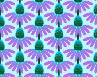 Echinacea - Grape || Love Always, AM Anna Maria FreeSpirit 100% Quilting Cotton - PWAH075.GRAPE discontinued