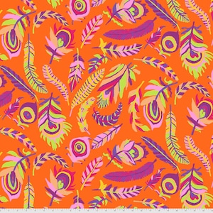 Tickle My Fancy - Orange || August 2021 Brandon Mably for the Kaffe Fassett Collective 100% Quilters Cotton PWBM080.orange discontinued