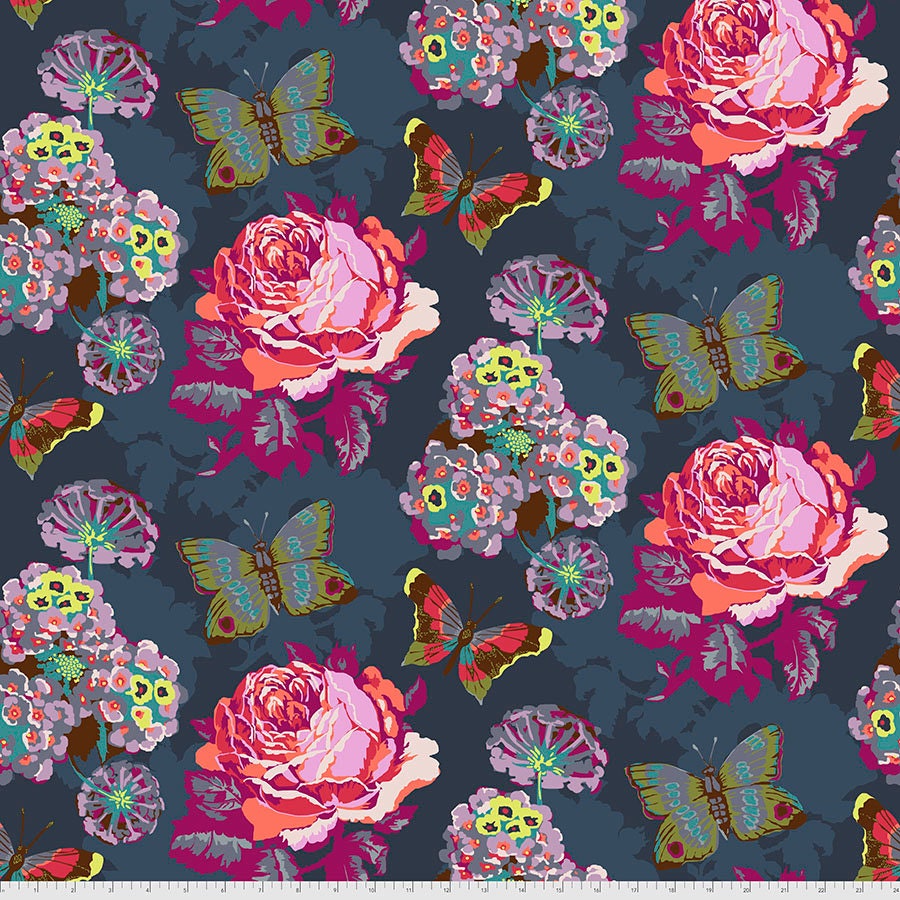 Clippings - Charcoal- Love Always - Anna Maria Horner Freespirit fabrics PWAH038.charcoal discontinued