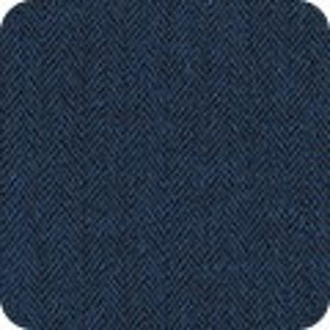 INDIGO blue herringbone from Shetland Flannel from Robert Kaufman SRKF-19675-162 100% cotton