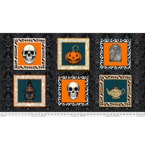 Panel Storybook Halloween Rachel Hauer FreeSpirit Fabrics - PWRH064.panel (approx 24" x width of fabric)