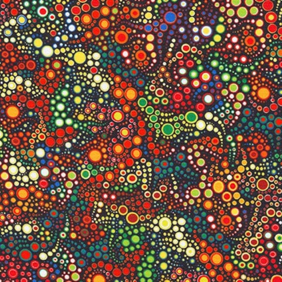 Rainbow efervescencia Digital Tela por Amelia Caruso Robert Kaufman Quilting