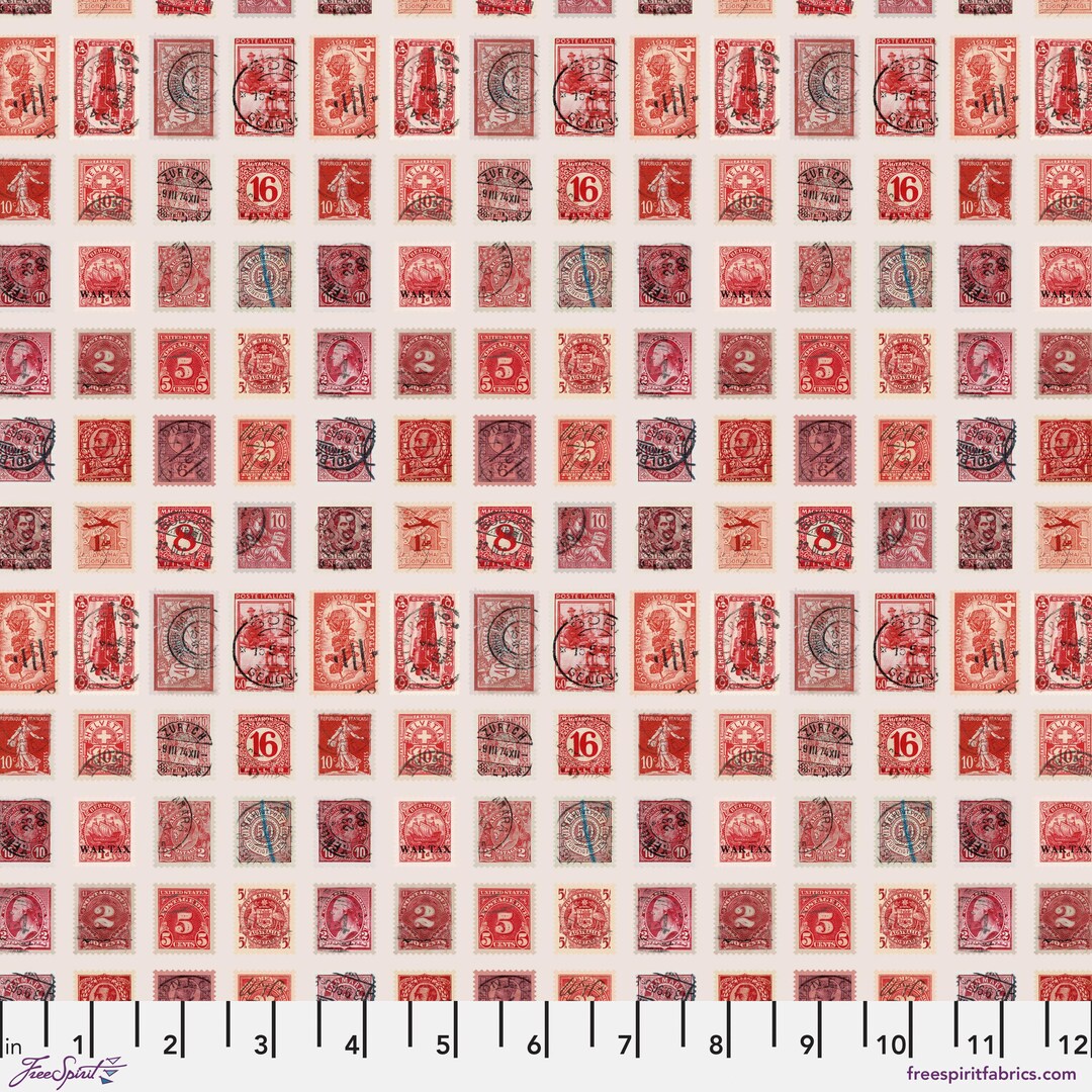 Red Stamps Ration Red - Stamps - Tim Holtz - Palette Red - Freespirit - PWTH221.RED - Etsy
