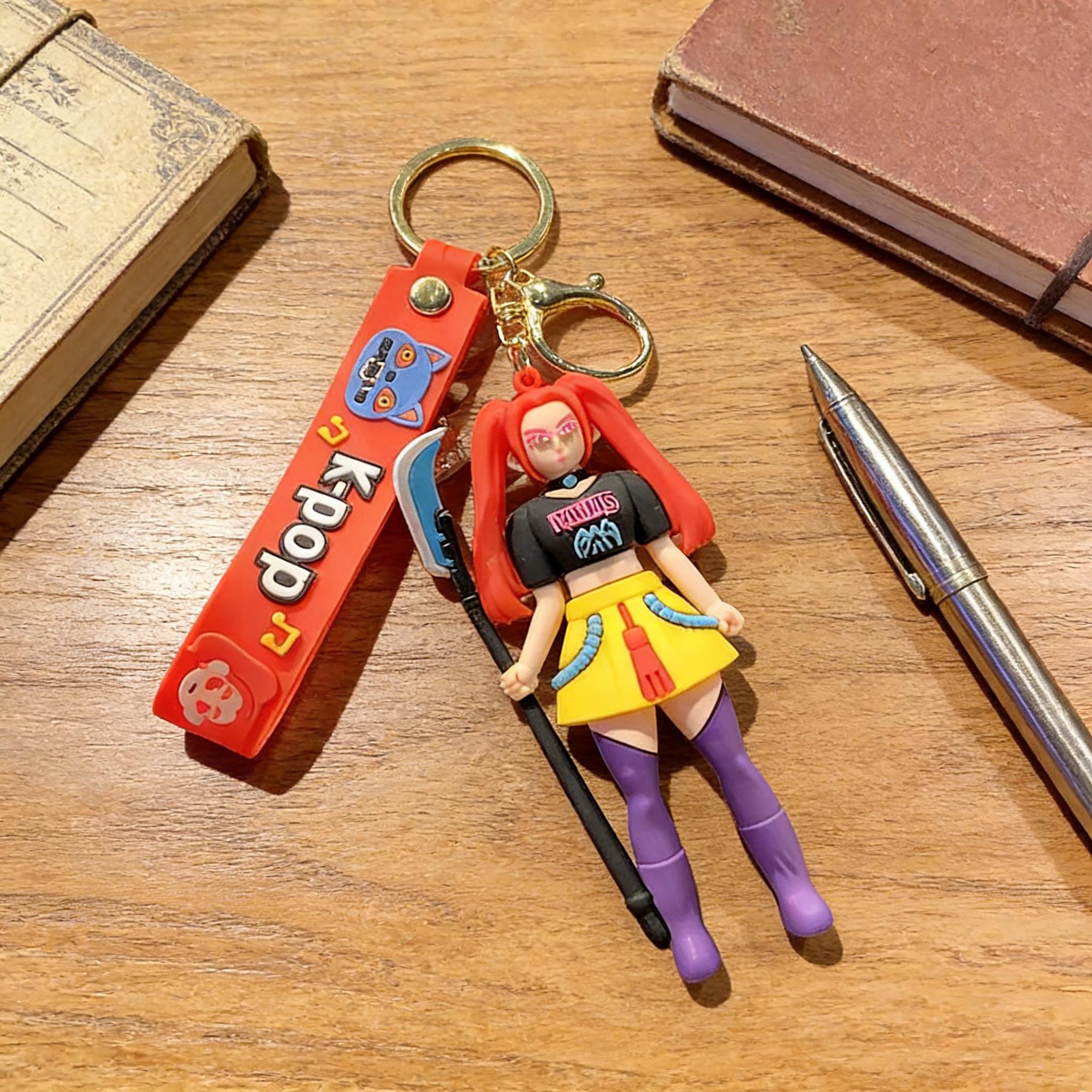 Idol Keychains K-pop Red Hair Idol Keychain | Anime Style Korean Pop Star Charm ...