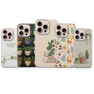 Flower Pots Phone Case Cottage Core Cover for iPhone 17 Pro Max, 16e, 15, 14, 13 & Samsung S26 Ultra, S25 FE, A57, A56, Pixel 10, 9A