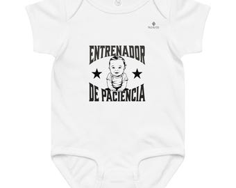 Body bebé original Entrenador de Paciencia - Regalo divertido baby shower bautizo recién nacido niño niña - 100% Algodón suave