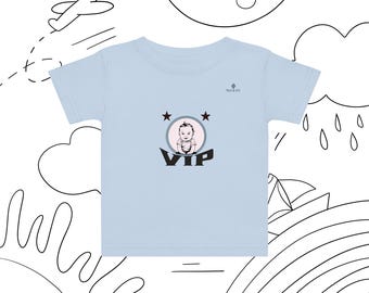 Camiseta bebé original VIP - Regalo baby shower bautizo recién nacido niño niña - divertida - Algodón suave
