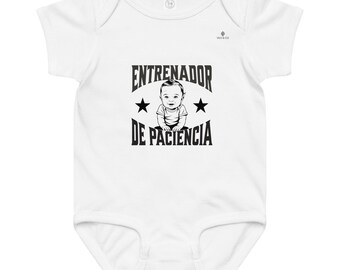 Body bebé original Entrenador de Paciencia - Regalo divertido baby shower bautizo recién nacido niño niña - 100% Algodón suave