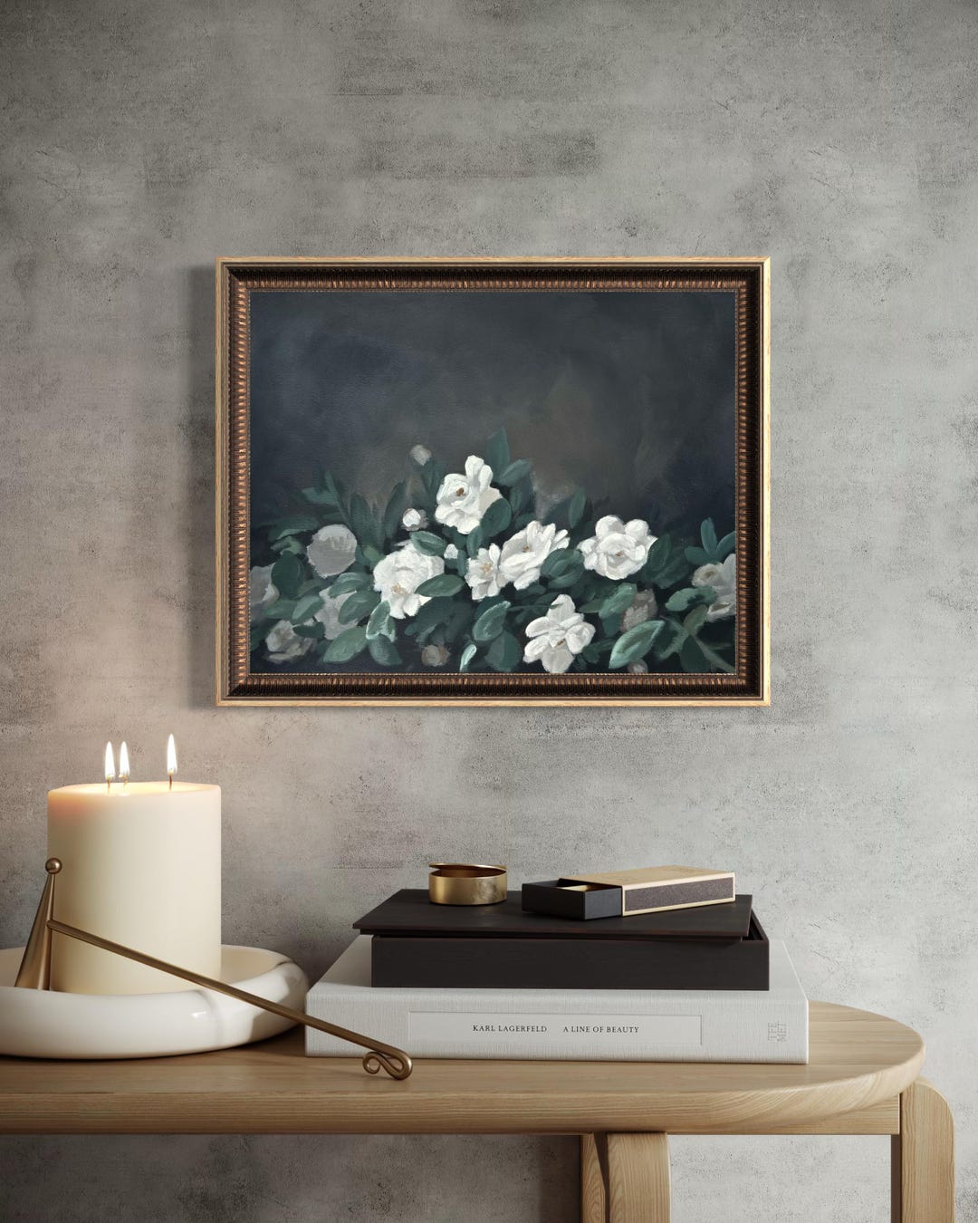 Moody Floral Art Print | Dark Botanical Cottagecore (digital Download ...