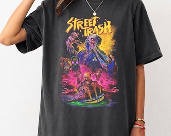 Street Trash-horrorfilm-T-shirt: retro jaren 80 cultfilmkleding
