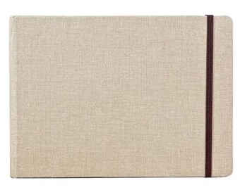 Travel Sketchbook A5 - Canvas Cover Elastic Close Pen Holder - Sketchpad Album Journal