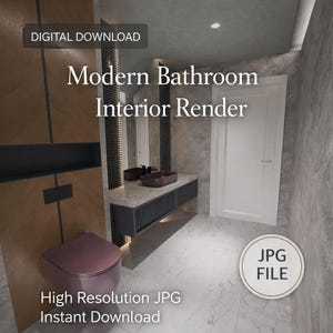 Modern Bathroom Interior Render