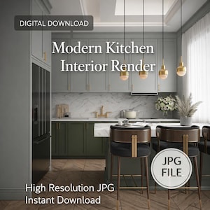 Modern Kitchen Interior Render
