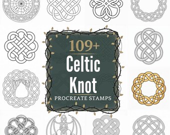 Celtic Knot Procreate Stamps | 109+ Illustrations Brushes & PNGs | Instant Download