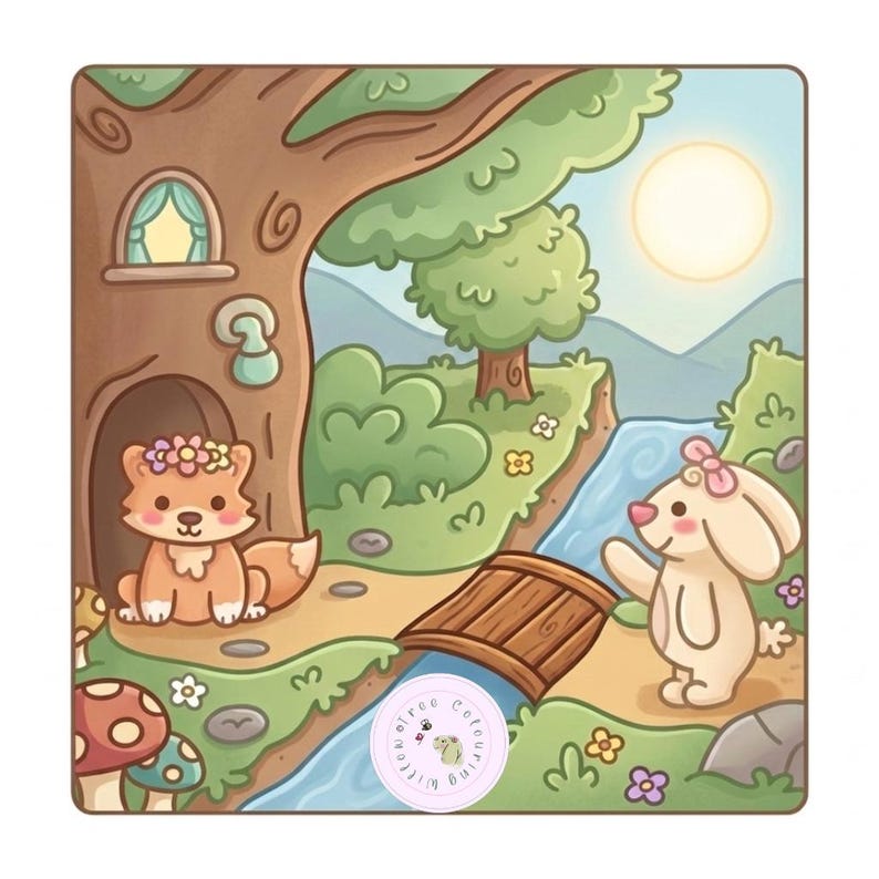Bold Forest Friends Colouring Book, Woodland Animals, Kawaii Printable ...