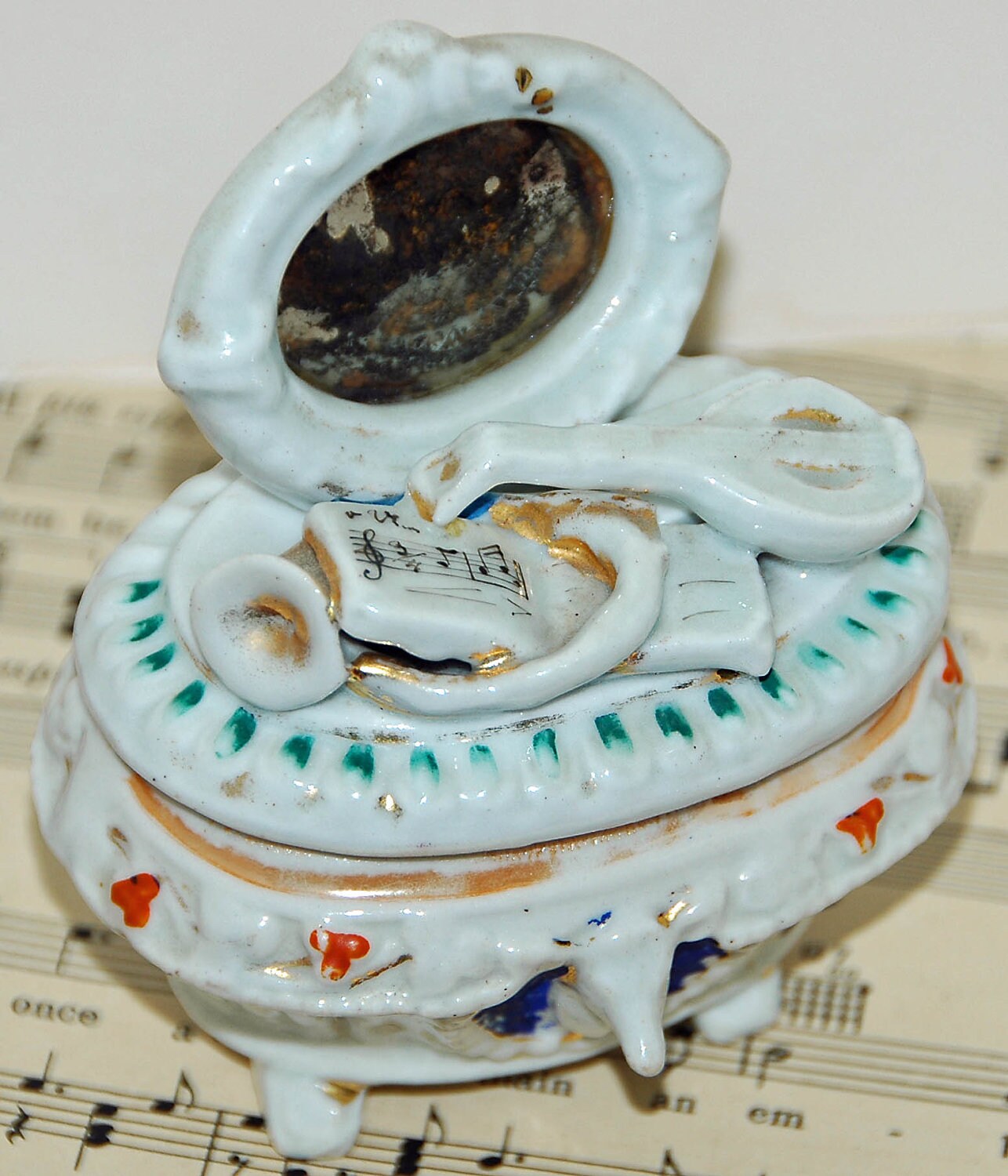 Antique TrinketFairing Box pre 1850 Footed CONTA BOEHME Etsy