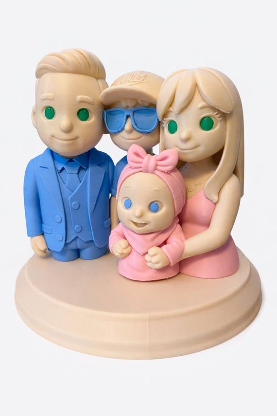 Custom 3D Printed Photo Figurine | Realistic OR Animated Statue (Up to 4 Colors) — photo 8 (ref F31B7922)