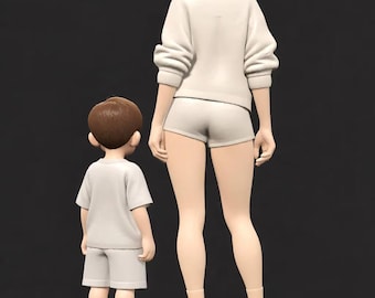 Anpassad 3D-utskriven fotofigur | Realistisk ELLER animerad staty (upp till 4 färger)