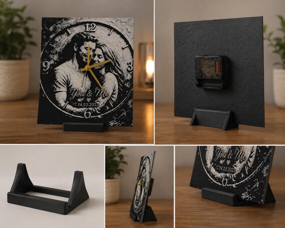 Personalized 3D Photo Clock | Custom Wall Desk Decor, 3D Printed Stand — photo 4 (ref FE7F1B10)