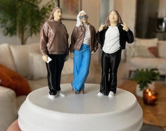 Anpassad 3D-fotofigur | Realistisk animerad staty, kafédekor (upp till 4 färger)