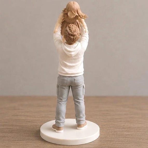 Personalized 3D Figurine from Photo, 4 colors, father and daughter. — photo 2 (ref 426F097B)