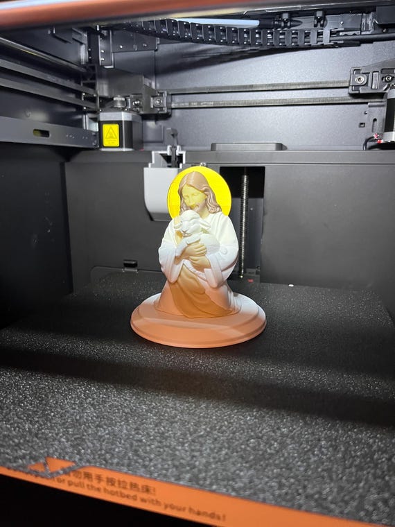 Custom Jesus Figurine | 3D Printed Jesus Statue | Personalized Christian Gift | Up to 4 Colors — photo 6 (ref 9C517706)