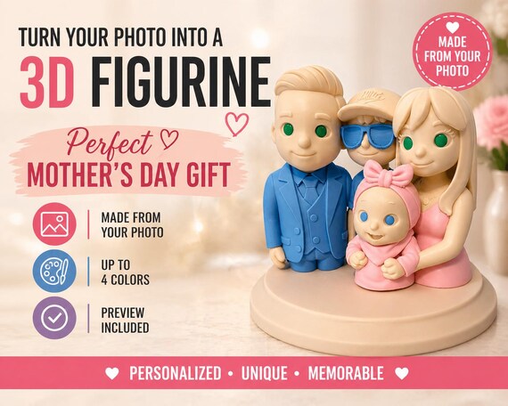 Personalized 3D Figurine from Photo | Mom Gift — photo 2 (ref E613527E)