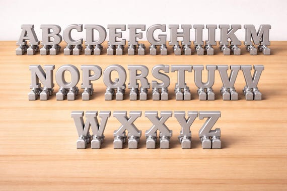 Custom Name Letters with Legs | Kids Room Decor Birthday Gift 3D Printed Alphabet — photo 8 (ref 2BB179C8)