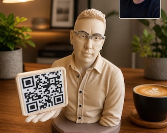 Anpassad 3D-fotofigur | Realistisk animerad staty, kafé-/restaurangdekor (upp till 4 färger)