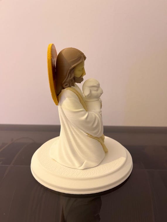 Custom Jesus Figurine | 3D Printed Jesus Statue | Personalized Christian Gift | Up to 4 Colors — photo 4 (ref 9C517706)