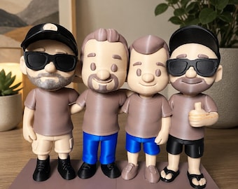 Anpassad 3D-figur från foto | Personlig present till par och familj | Unik 3D-staty