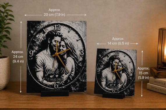Personalized 3D Photo Clock | Custom Wall Desk Decor, 3D Printed Stand — photo 2 (ref FE7F1B10)