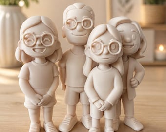 Anpassad 3D-figur från foto | Personlig staty | Upp till 4 färger