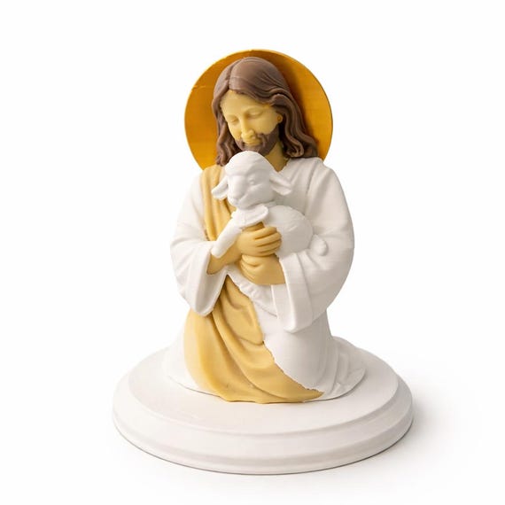 Custom Jesus Figurine | 3D Printed Jesus Statue | Personalized Christian Gift | Up to 4 Colors — photo 1 (ref 9C517706)