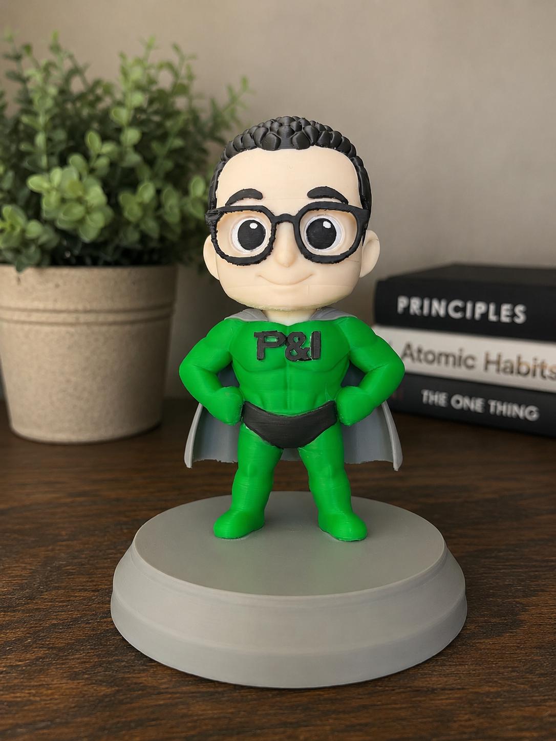 Custom 3D Photo Figurine | Realistic Animated Statue, Café Decor (Up to 4 Colors)