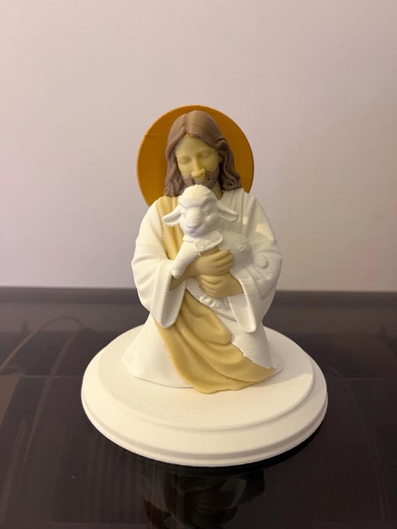 Custom Jesus Figurine | 3D Printed Jesus Statue | Personalized Christian Gift | Up to 4 Colors — photo 3 (ref 9C517706)