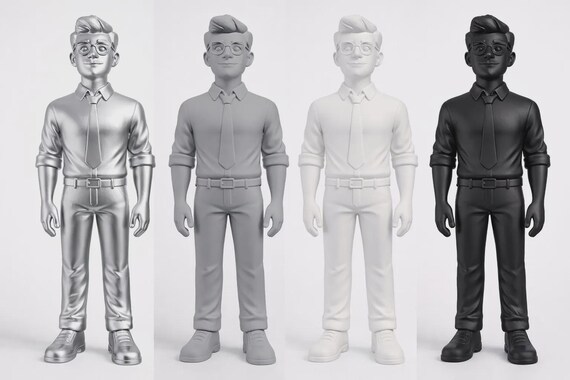 Custom 3D Printed Photo Figurine | Realistic OR Animated Statue. One-Tone Edition — photo 4 (ref 5766976B)