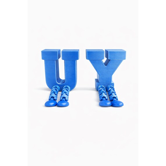 Custom Name Letters with Legs | Kids Room Decor Birthday Gift 3D Printed Alphabet — photo 3 (ref 2BB179C8)