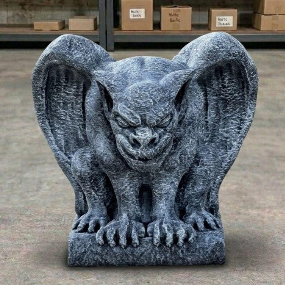 Garden Gargoyle Statue Gothic Garden Concrete Sculpture Home Yard ...