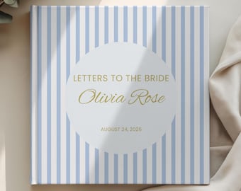 Letters to the Bride Book, Wedding Guest Book Alternative, Personalized Wedding Memory Book, Bridal Shower Keepsake Gift