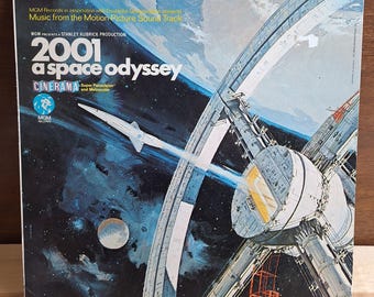Banda sonora en vinilo de 1973 de "2001: Una odisea del espacio" - Edición canadiense de MGM Records - Decoración de ciencia ficción de Stanley Kubrick - LP de banda sonora clásica