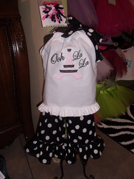 Paris Girls Outfit Personalized Paris Outfit Eiffel Tower