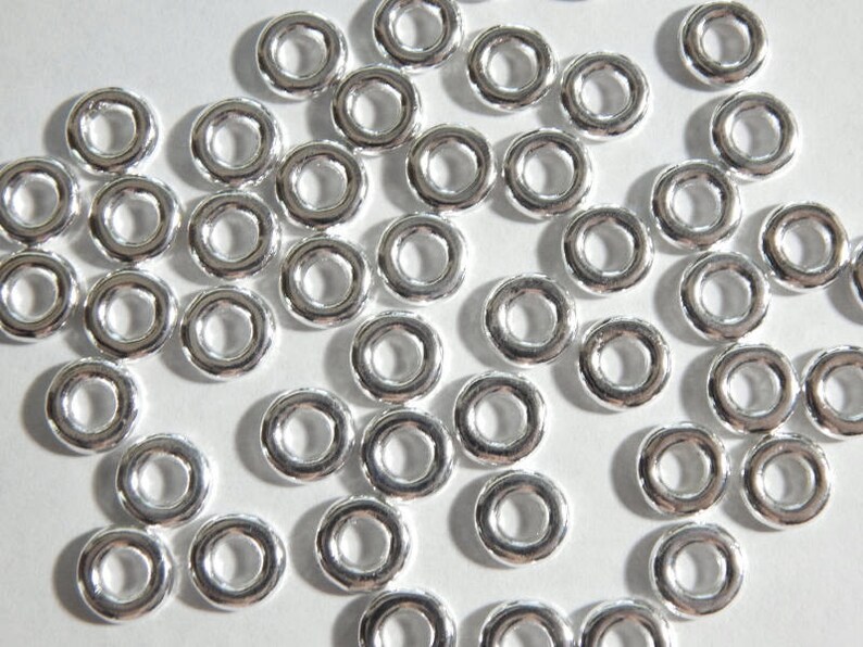8mm Silver Soldered Jump Rings Closed Ring Findings 50 PC Etsy