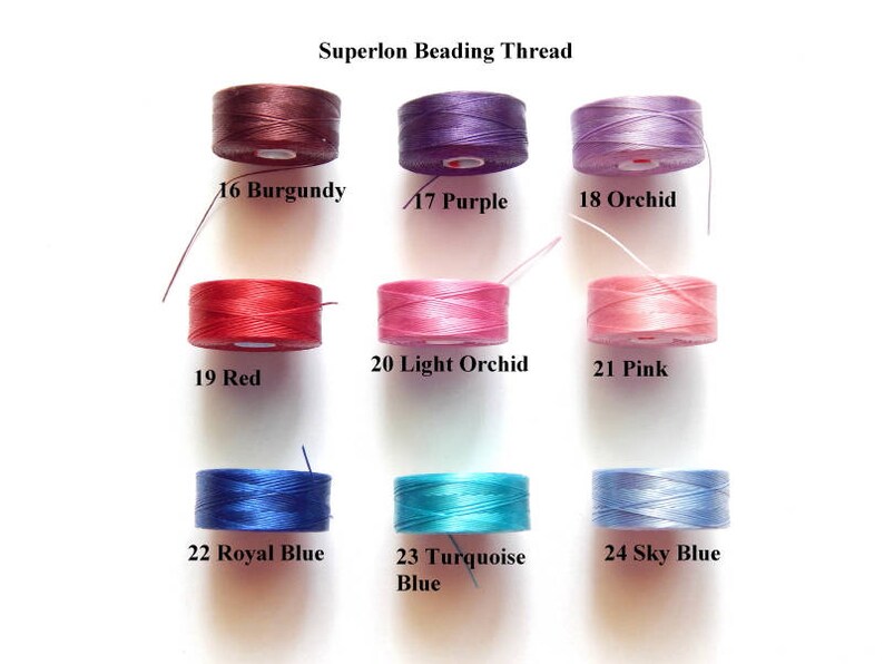 SLon Superlon Beading Thread Tex 45 Size D 1 75 Yard Etsy