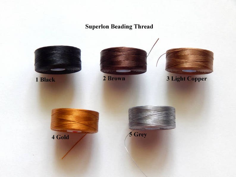 SLon Superlon Beading Thread Tex 45 Size D 1 75 Yard Etsy